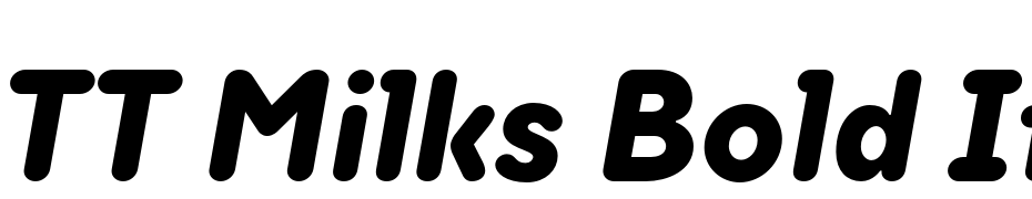 TT Milks Bold Italic Font Download Free